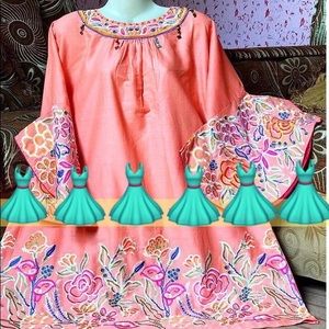 Embroidered lawn cotton shirt large size for sale
